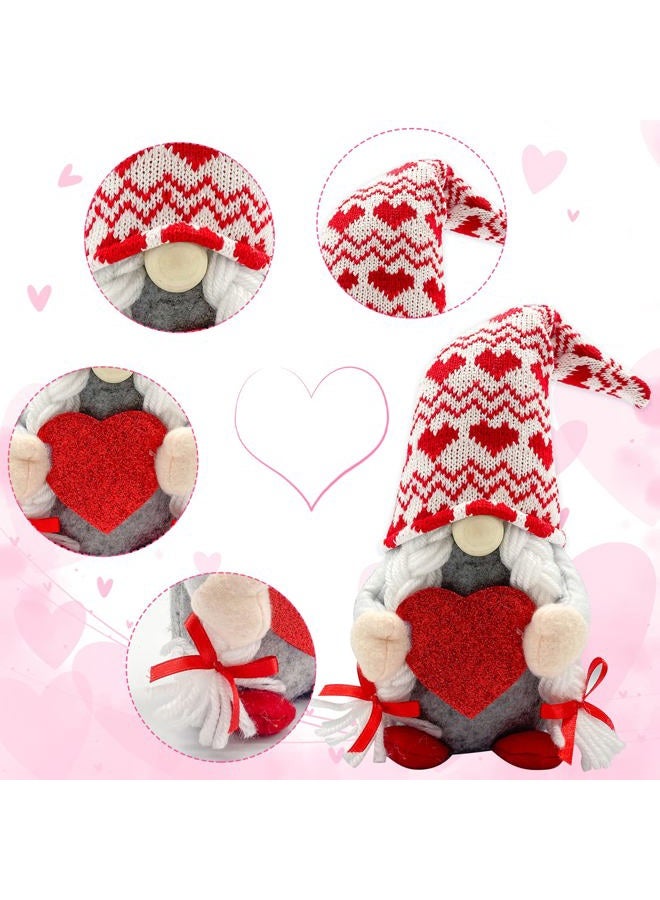 Teeker Valentines Day Decor - 2PCS Valentine Gnomes Plush Decorations,Valentines Day Decoration,Valentines Home Table Elf Gnomes Decor Ornaments, Sweet Valentines Day Gifts - Image 4