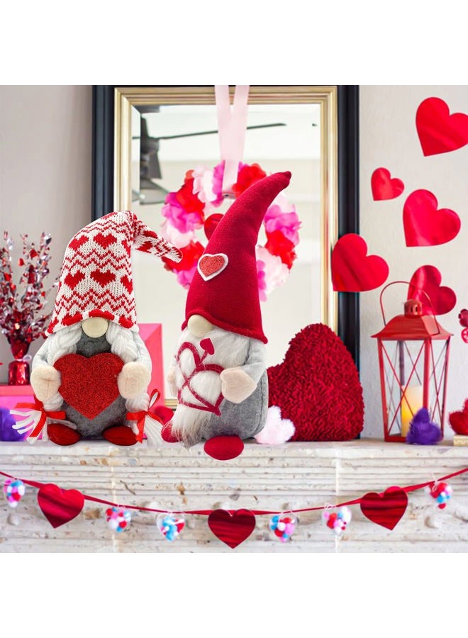 Teeker Valentines Day Decor - 2PCS Valentine Gnomes Plush Decorations,Valentines Day Decoration,Valentines Home Table Elf Gnomes Decor Ornaments, Sweet Valentines Day Gifts - Image 5