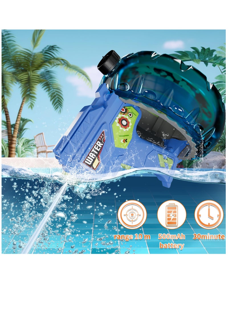 Excefore Electric Water Guns for Adult Kid, 32+ FT Range Powerful Classic Water Squirt, Strongest Full Auto WaterPistol High Capacity 800+ Water Blaster, Summer Outdoor Swimming Pool Water Toy, Blue - Image 2
