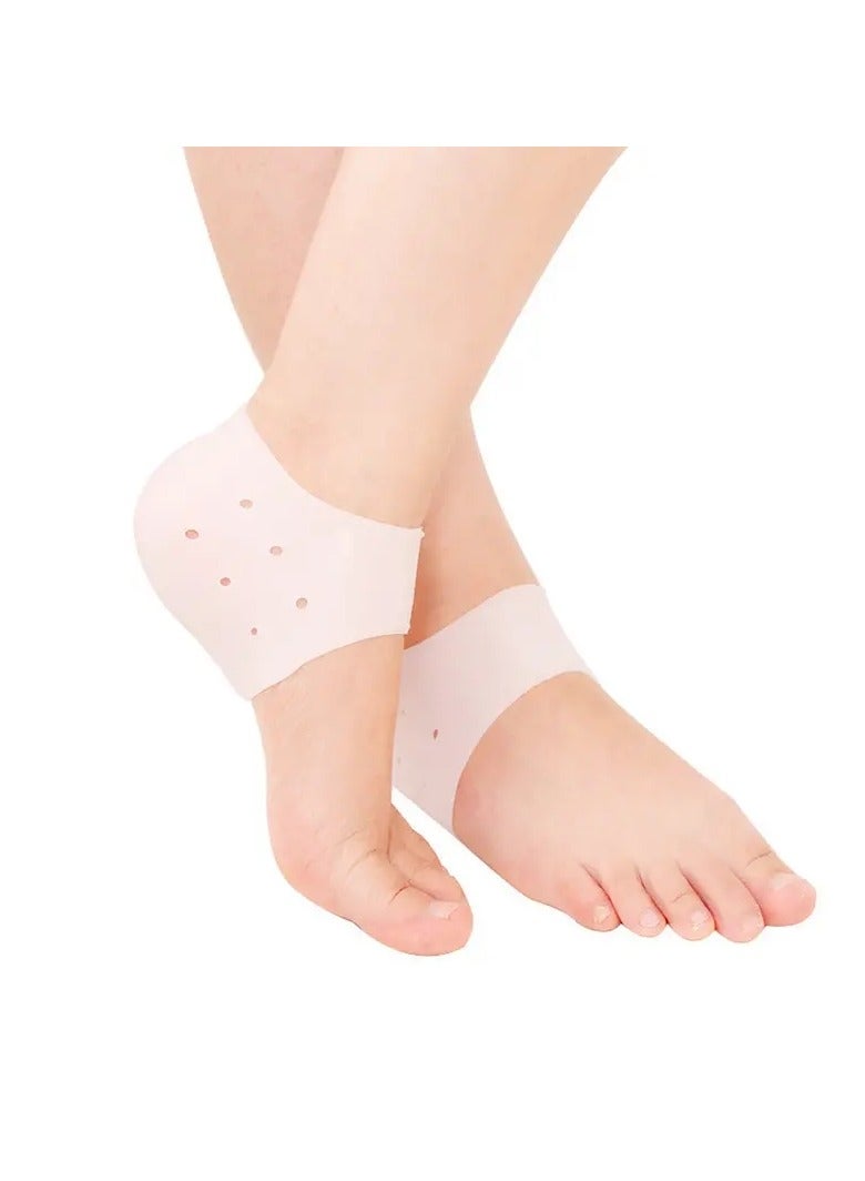 ORiTi 2 قطع زوج واقيات كعب جل سيليكون مرطبة للجوارب واقي كعب جل جاف متشقق للأقدام للنساء والرجال - Image 1