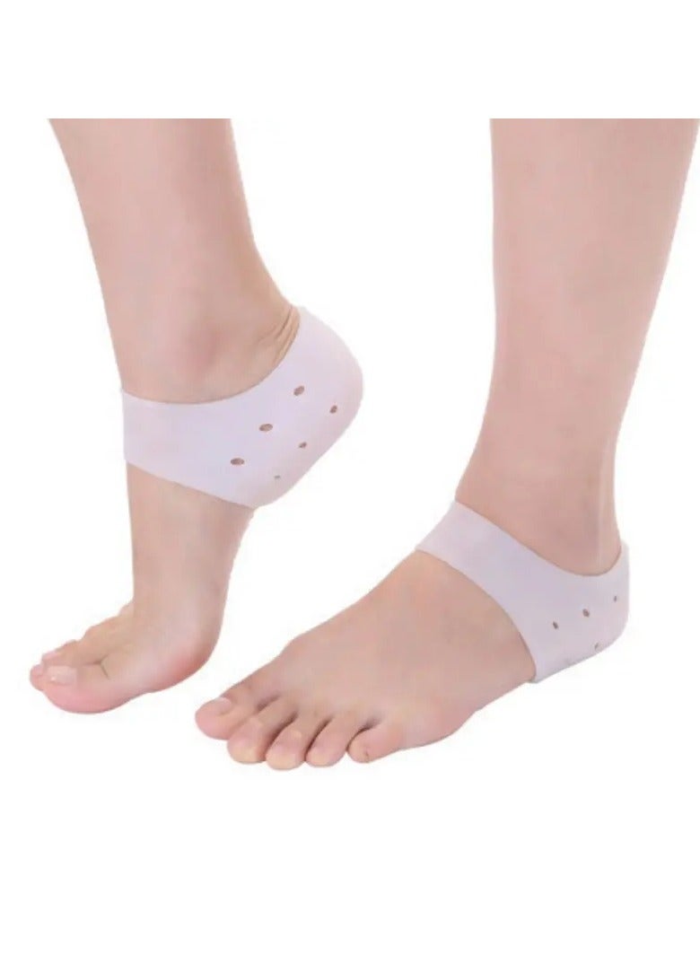 ORiTi 2 قطع زوج واقيات كعب جل سيليكون مرطبة للجوارب واقي كعب جل جاف متشقق للأقدام للنساء والرجال - Image 2