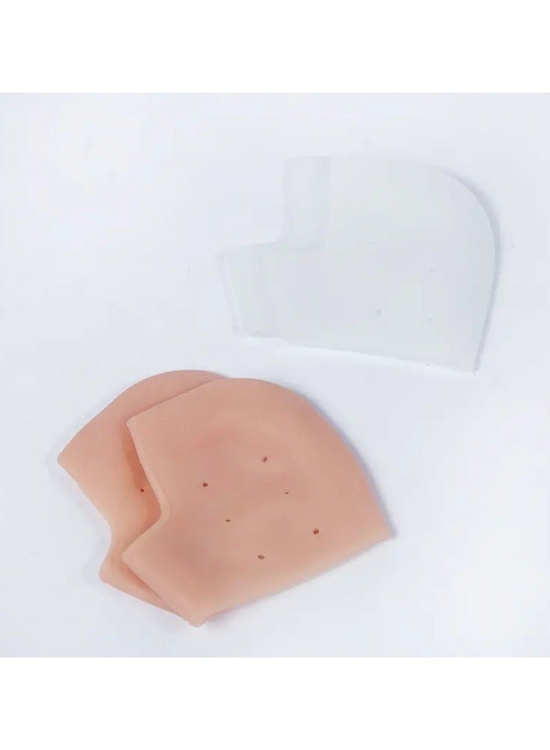 ORiTi 2 قطع زوج واقيات كعب جل سيليكون مرطبة للجوارب واقي كعب جل جاف متشقق للأقدام للنساء والرجال - Image 3