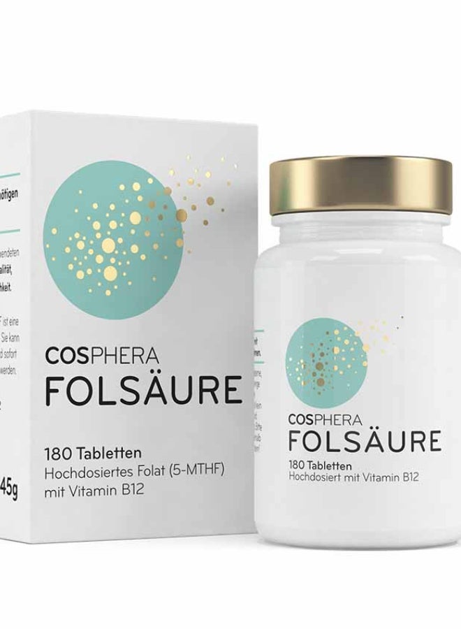 كوسفيرا حمض الفوليك – 180 قرص للنساء الحوامل - Image 1