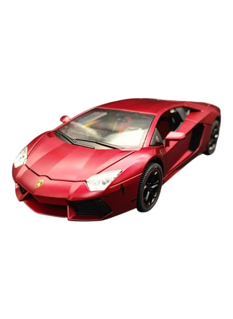 TOY GARDEN - 1:24 Simulation of Lamborghini 770-4 Sports Car Model, Diecast Pull Back Car Toy car, Doors Open, Light and Sound, Boys Toys Kids Adults Gifts (RED) - Image 1