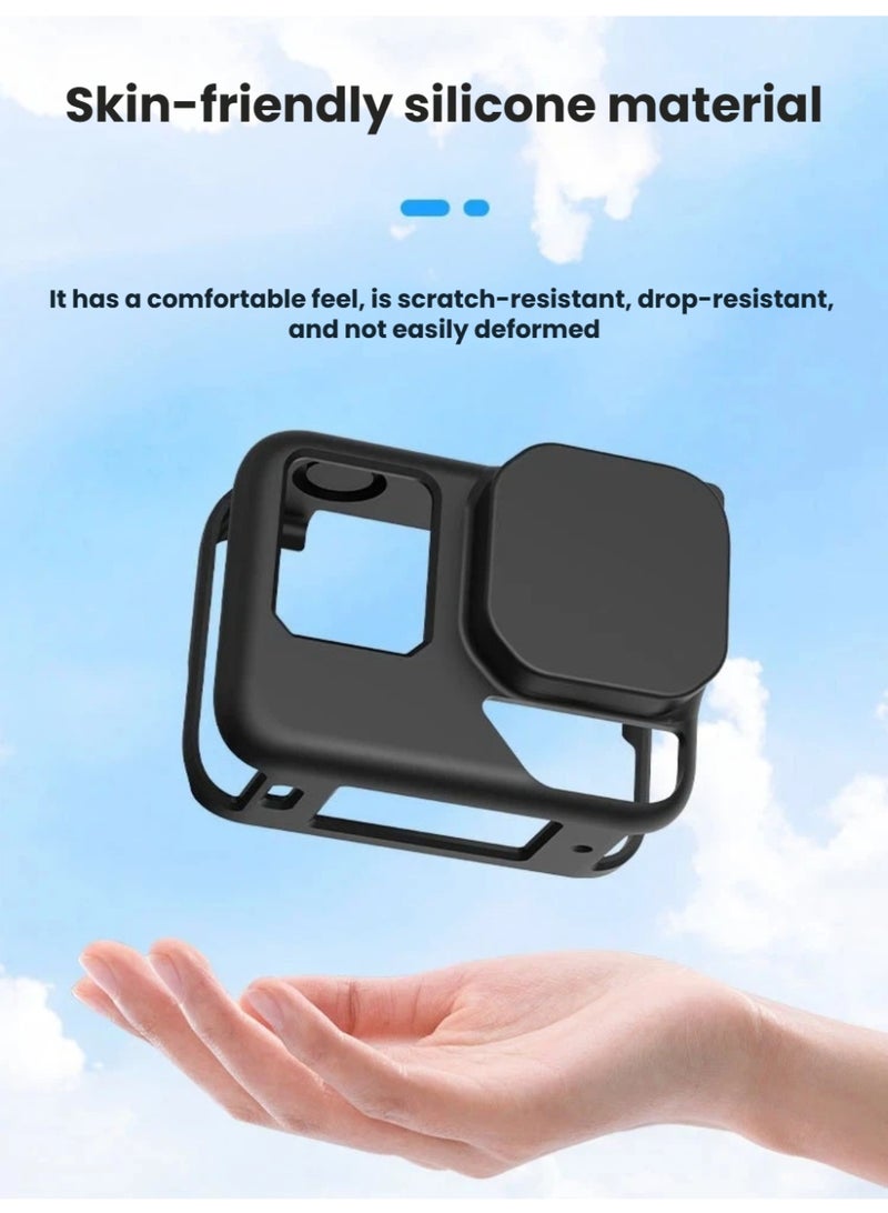 Black Silicone Full Protective Case for Insta360 Ace Pro 2 | Shockproof u0026 Washable with Quick-Adapter Access - Image 3