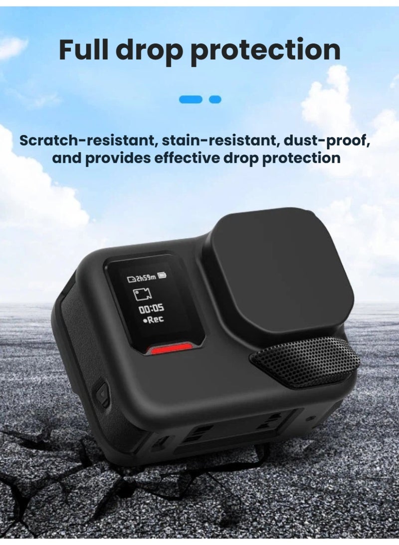 Black Silicone Full Protective Case for Insta360 Ace Pro 2 | Shockproof u0026 Washable with Quick-Adapter Access - Image 5