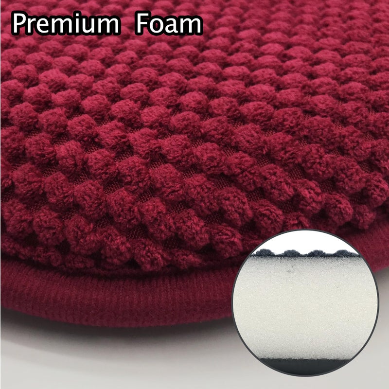 PAGGED PAGGED Wine Red Foam Seat Cushions Kitchen Chairs Pads for Dining Chairs 6 Pack Non Slip Patio Seat Cushions Washable U Shaped Soft Thick Large Metal Wooden Chair Cushions 17"" x 15"" - Image 3