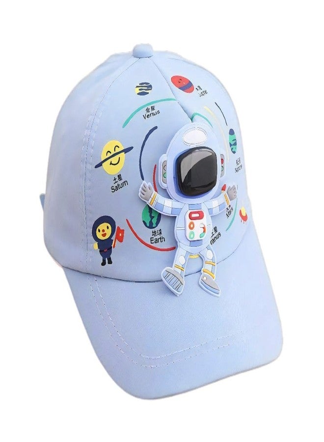 Ziory Cotton Astronaut Applique Detailed Cap - Blue - Image 1