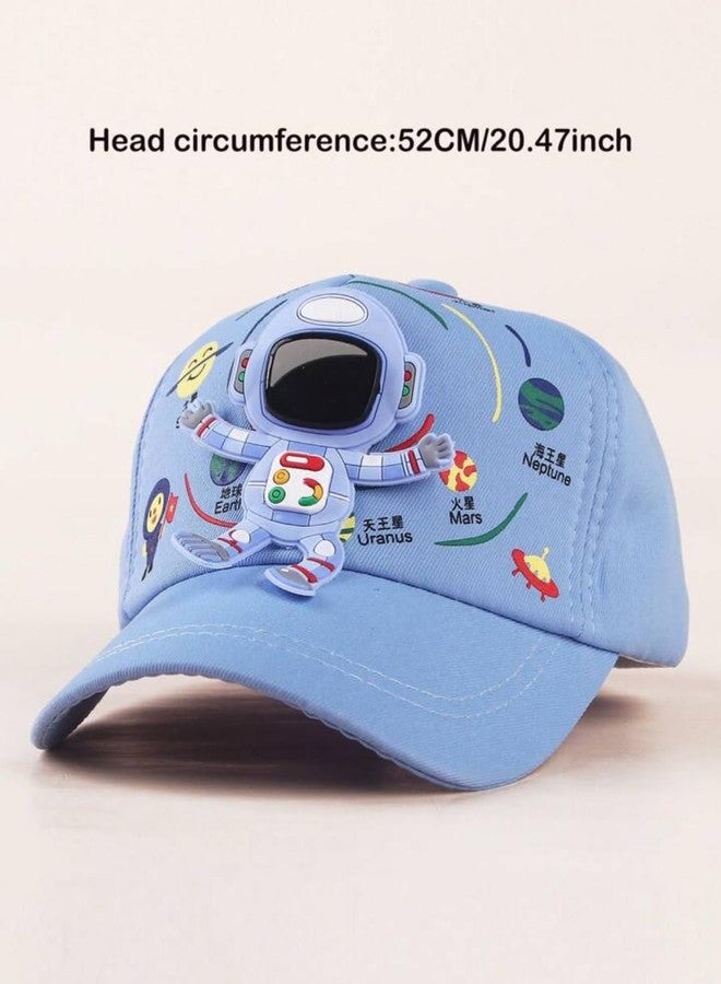 Ziory Cotton Astronaut Applique Detailed Cap - Blue - Image 2