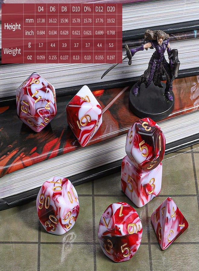 CiaraQ 7pcs Polyhedral Dice Set for Dungeon and Dragons MTG Table Games - Image 3