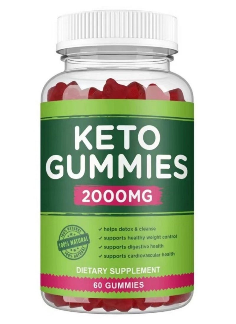 KETO - Apple cider vinegar and keto gummies 60 Gummies 2000mg, Loss Promotes Weight, Regulate Physical Function and Health, Enhance Memory, Probiotic Gummies - Image 1