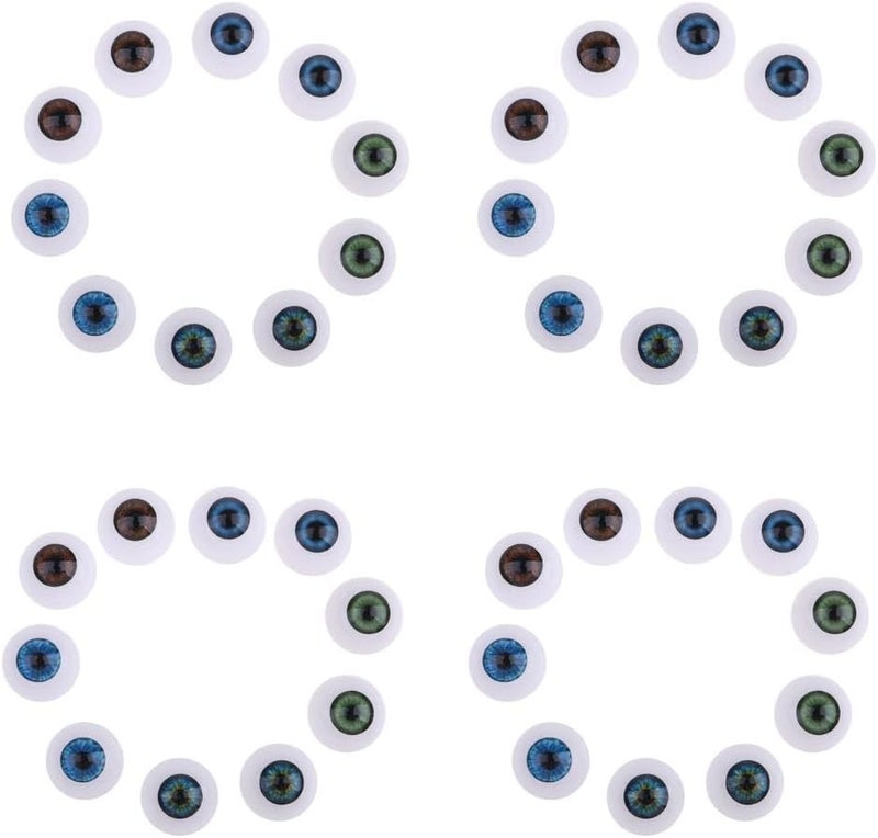 Transparent body 10 Pieces Doll Eyes Eyeballs Doll Eyes DIY Doll Eyes Doll Accessory Acrylic Oblate Eyeballs Suitable for Dolls Craft Materials Home D Shown, 24mm Well-engineered versatile build - Image 4