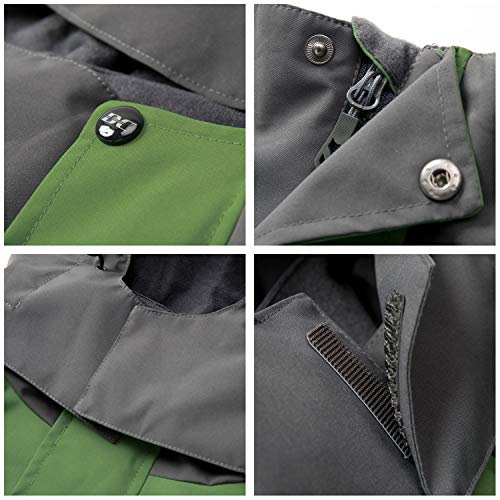 Diamond Candy Men Casual Hooded Rain Jacket-Diamond Candy lightweight Waterproof Softshell Raincoat Outdoor Sportswear Green Large - Image 4