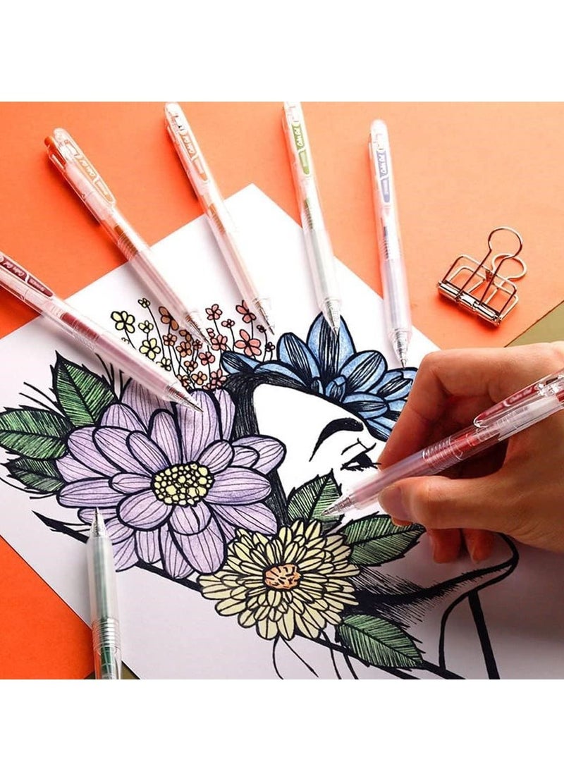 9 Colors Retractable Gel Ink Pens with Grip +9 Refill, Assorted Colors Ink, Smooth Writing Pens Color - Image 5