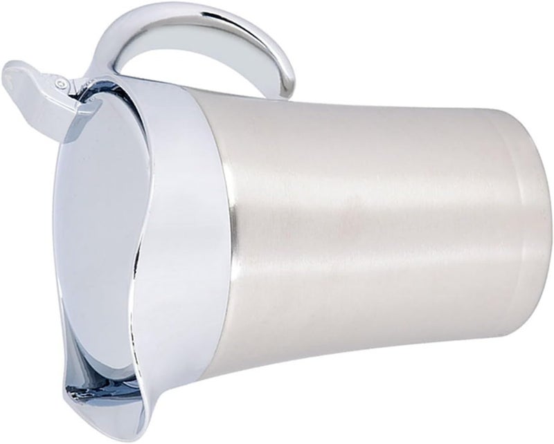 304 Stainless Steel Insulated Wall Sauce Gravy Boat Serving Jug with Lid Non-Drip Spout One-Hand for Sauces Custard Cream More - Image 3