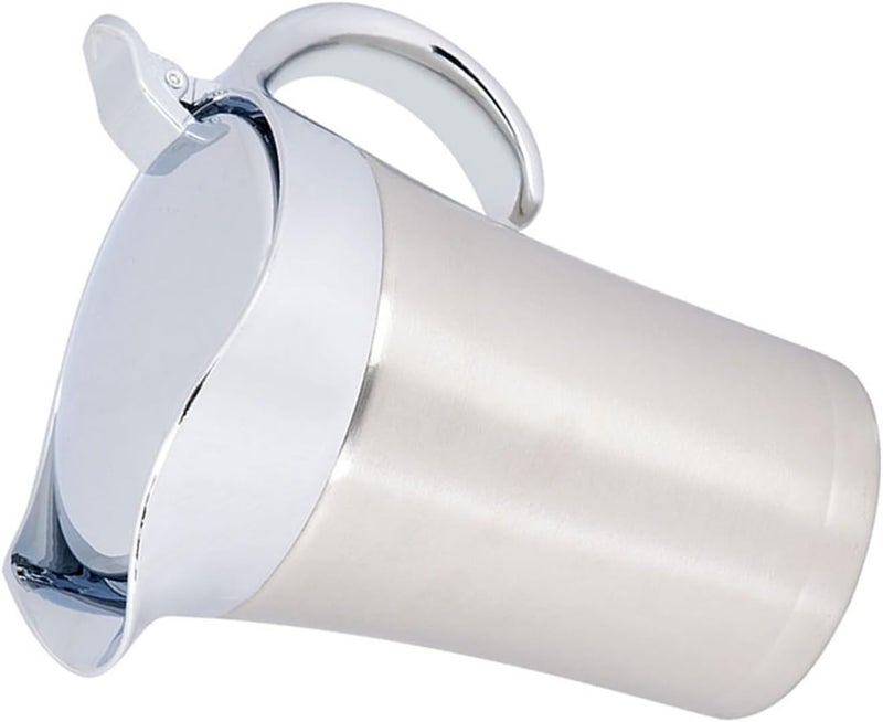 304 Stainless Steel Insulated Wall Sauce Gravy Boat Serving Jug with Lid Non-Drip Spout One-Hand for Sauces Custard Cream More - Image 5