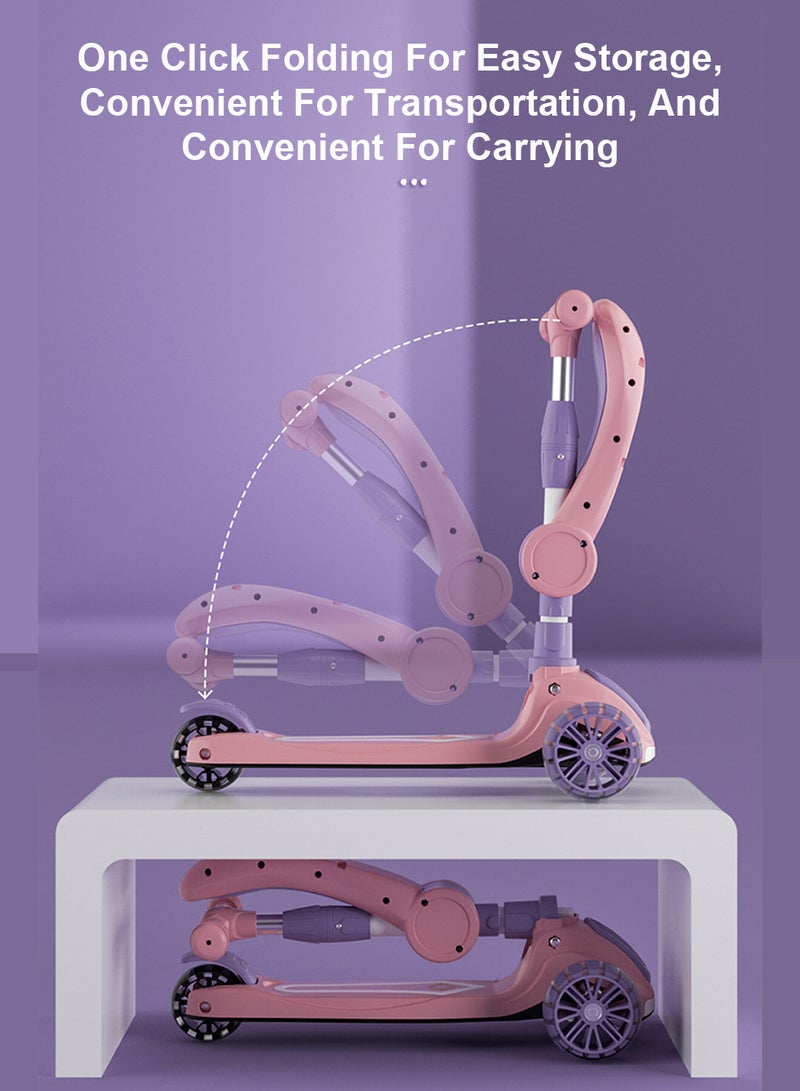 ما بيبي سكوتر للأطفال من عمر 2 إلى 6 سنوات 3 في 1 يمكن الجلوس والركوب عليه للأولاد والبنات سكوتر يو يو أحادي القدم - Image 5