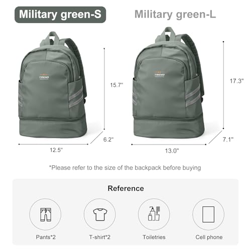 coofay Gym Backpack For Women Waterproof Backpack With Shoe Compartment Lightweight Travel Backpack Sports Backpacks Small Gym Bag - Image 2