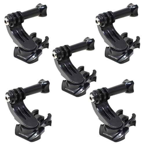Action Pro 360° Rotatable J-Hook Buckle Vertical Mount Adapter Compatible with GoPro Hero 13/12/11/10/9/8/7/6/5/4, DJI Osmo, Insta360, Yi, SJCAM & Other Action Cameras (Pack of 5) - Image 1