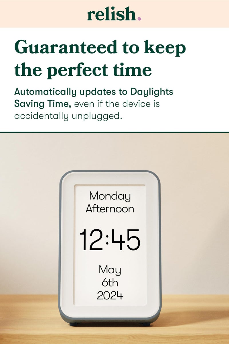 Relish Day Connect - Dementia Clock  HD Large Screen Digital Calendar Clock for Seniors and People with Memory Loss with Large Number  Day  Date and Time - Image 4