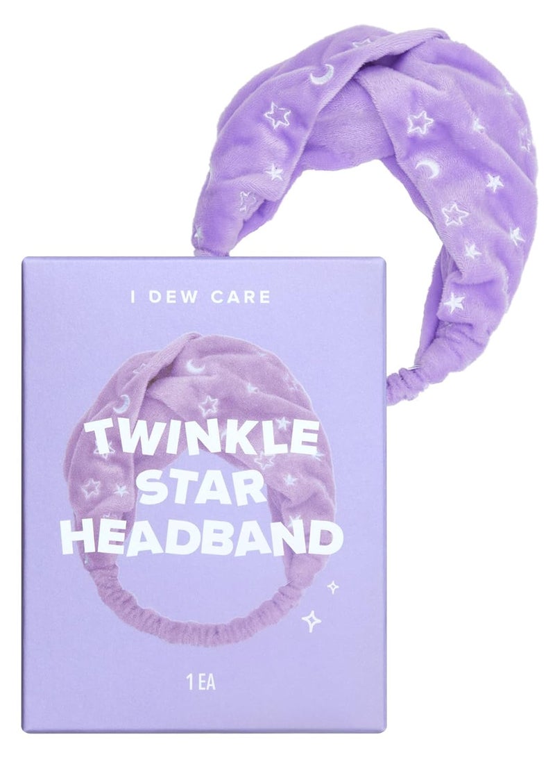 I DEW CARE Face Wash Headband  Twinkle Star  Adorable Design Perfect for Washing  Cleansing Makeup and Spa Bath Skincare Quick Dry Soft  Fuzzy Non Slip Teen Girls Stuff