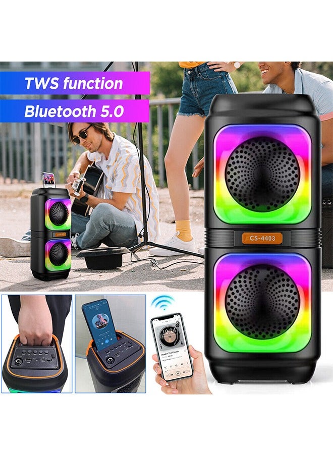 JL Audio - RGB Bluetooth Speaker with FM Radio, USB Port, and TF Card Reader and Microphone Socket Model JL-4405 - Image 1