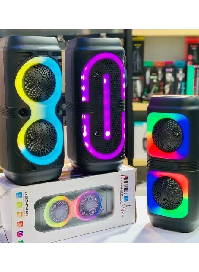 JL Audio - RGB Bluetooth Speaker with FM Radio, USB Port, and TF Card Reader and Microphone Socket Model JL-4405 - Image 1