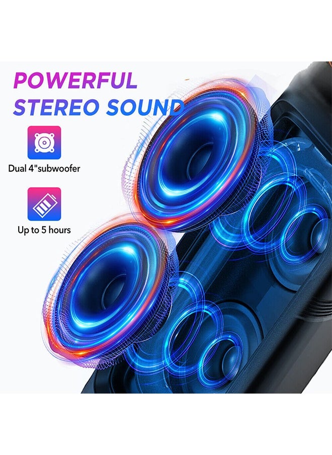 JL Audio - RGB Bluetooth Speaker with FM Radio, USB Port, and TF Card Reader and Microphone Socket Model JL-4405 - Image 1