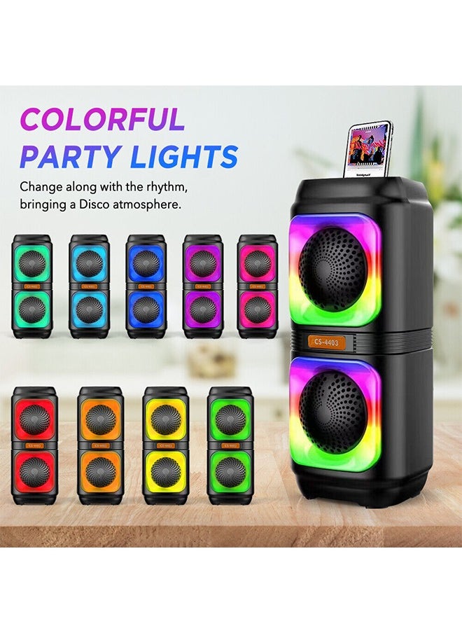 JL Audio - RGB Bluetooth Speaker with FM Radio, USB Port, and TF Card Reader and Microphone Socket Model JL-4405 - Image 1