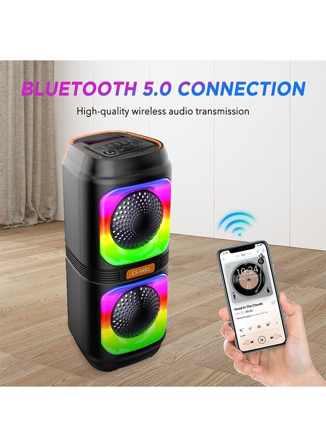 JL Audio - RGB Bluetooth Speaker with FM Radio, USB Port, and TF Card Reader and Microphone Socket Model JL-4405 - Image 1