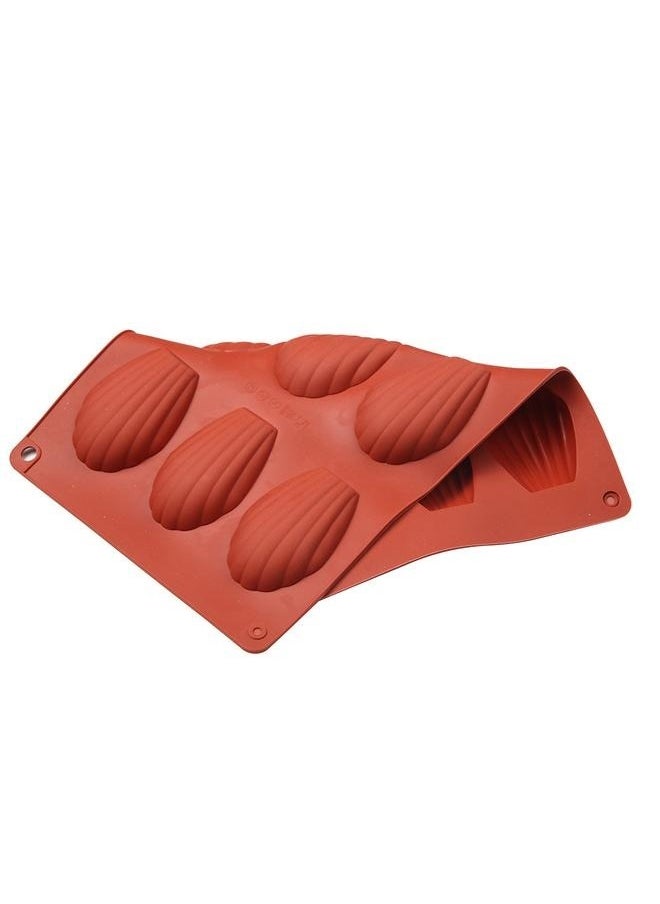 yongsheng Baking Silicone Madeleine Mould Orange 29x17cm, Pan Silicone Madeline Cookies Pan 9 Cavities Madeleine Mold Nonstick Baking Pans for Make Cookies,Cake,Candy  - Image 2