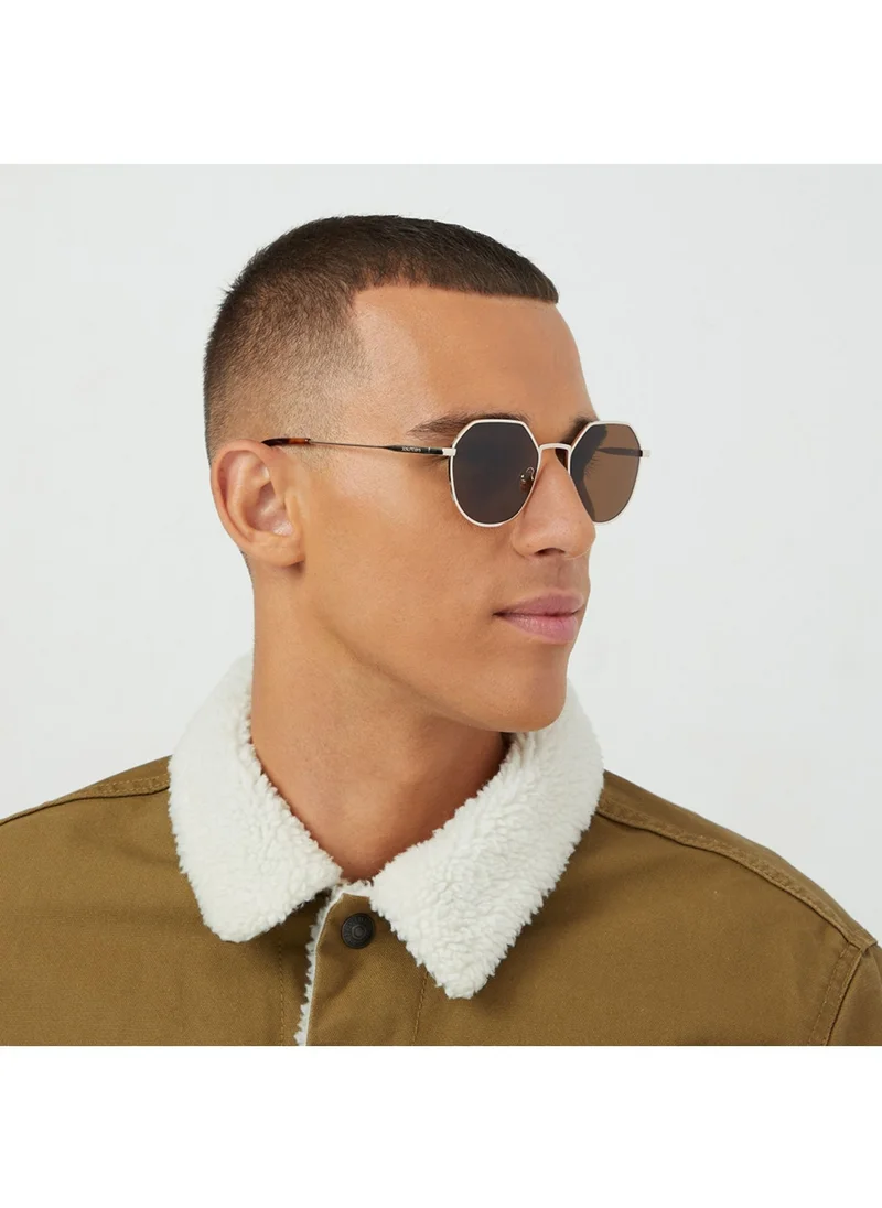 30 سندايز TURN UP Men Brown Sunglasses - Frame Material: Metal - Lens Color: Brown- Frame Color: Gold - Full Rim