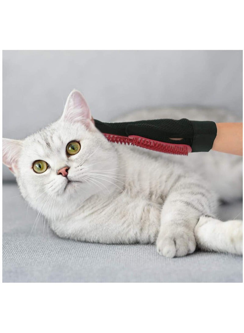 AGD Pet Grooming Glove Gentle Brush Glove for Cleaning Dog and Cat Hair Effective in Removing Animal Hair One pack for right hand (Red)  - Image 4
