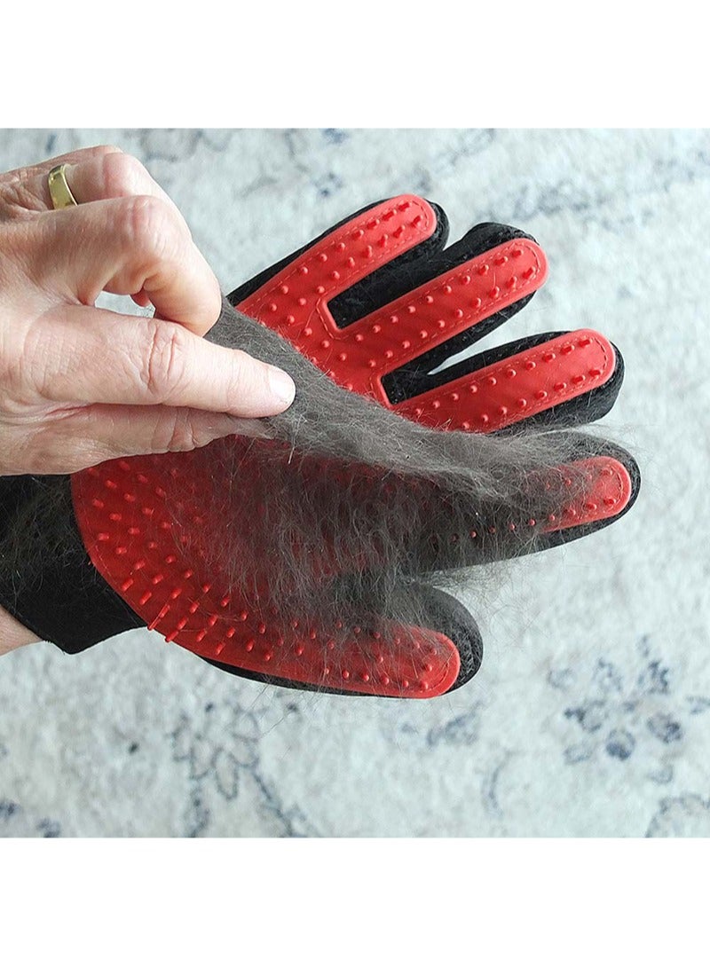 AGD Pet Grooming Glove Gentle Brush Glove for Cleaning Dog and Cat Hair Effective in Removing Animal Hair One pack for right hand (Red)  - Image 5