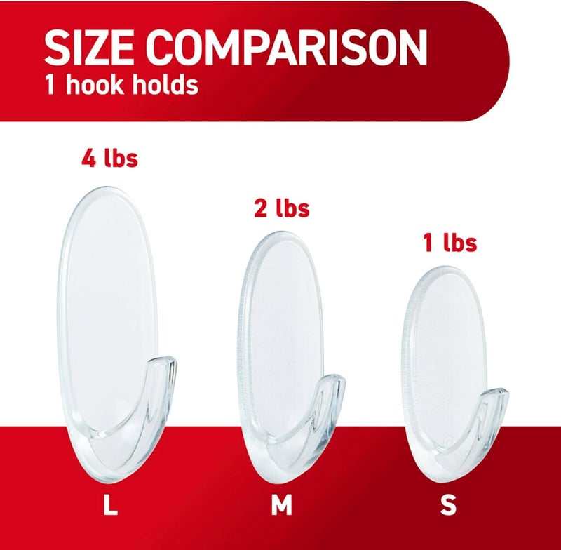 Command Medium Wall Hooks, Damage Free Hanging Wall Hooks with Adhesive Strips, No Tools Wall Hooks for Hanging Decorations in Living Spaces, 12 Clear Wall Hooks and 24 Command Strips - Image 5