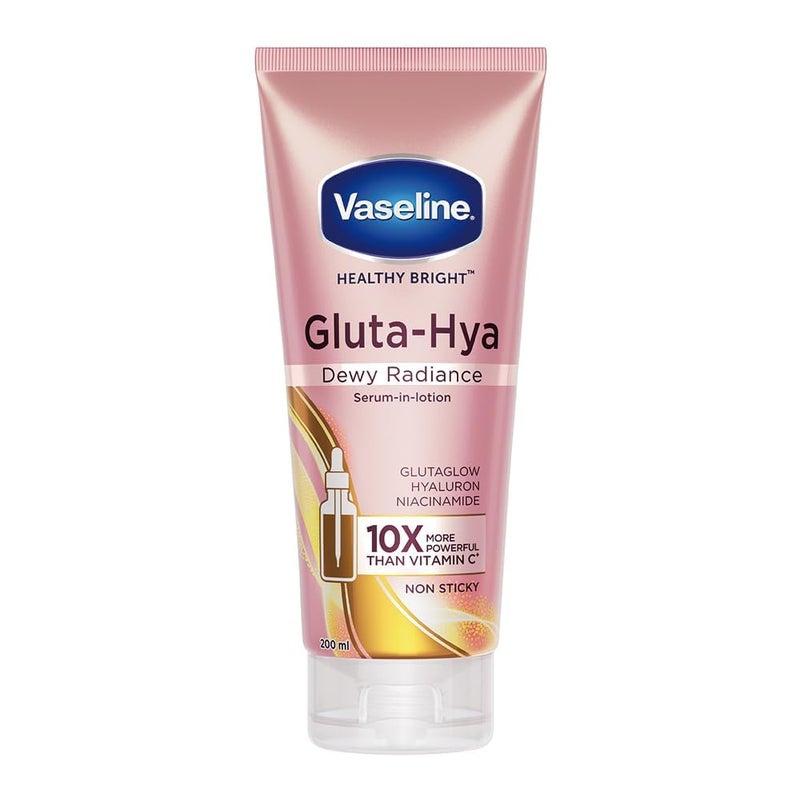 Vaseline Vaseline GlutaHya Dewy Radiance Lotion for Face Body Gives Brighter Skin Glutathione Niacinamide Infused Moisturizer 200ml - Image 1