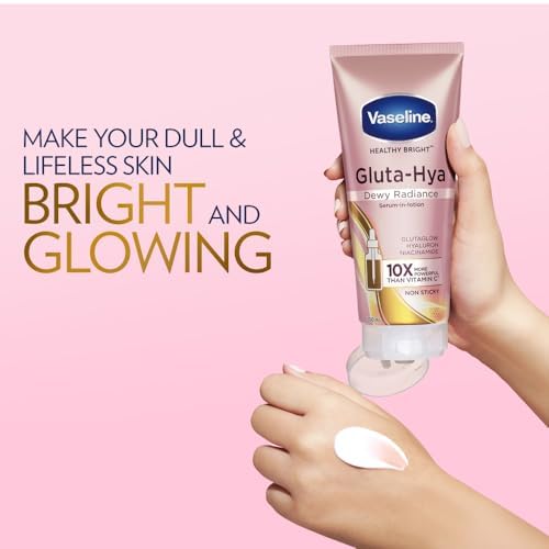 Vaseline Vaseline GlutaHya Dewy Radiance Lotion for Face Body Gives Brighter Skin Glutathione Niacinamide Infused Moisturizer 200ml - Image 4