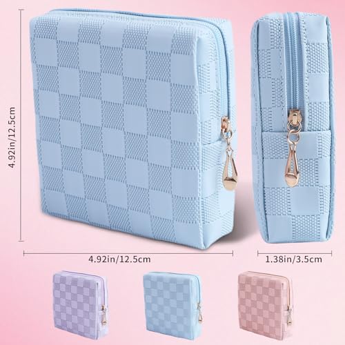 Teircno Period Bag for Women Girls PU Leather Sanitary Napkin Storage Bag Cute Pads Bags for Period Discreet Menstrual Pouch for Pads Tampons Menstrual Cups Perfect for Travel Daily Use - Image 5