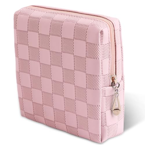 Teircno Period Bag for Women Girls PU Leather Sanitary Napkin Storage Bag Cute Pads Bags for Period Discreet Menstrual Pouch for Pads Tampons Menstrual Cups Perfect for Travel Daily Use - Image 2