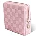 Teircno Period Bag for Women Girls PU Leather Sanitary Napkin Storage Bag Cute Pads Bags for Period Discreet Menstrual Pouch for Pads Tampons Menstrual Cups Perfect for Travel Daily Use - Image 1