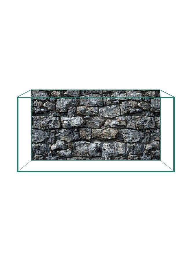 CICK SEED Aquarium Background & Fish Tank Background – Ultra HD Static Cling, Tape-Free, Realistic Rock Wall Design for Professional Aquarium Decorations 11.8 X 23.6 Inches - Image 1