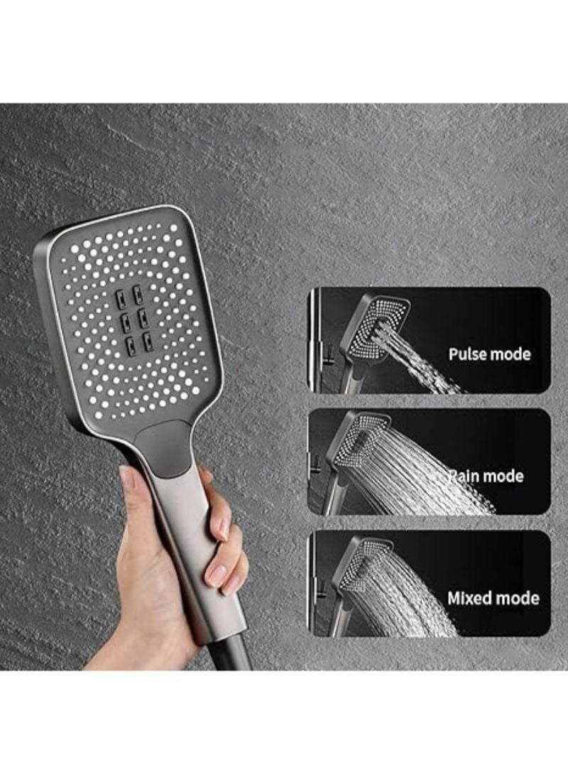 LED Digital Display Shower | System with 4 Mode Piano Key | Wall Mounted Rain | Mixer Shower | Combo Set with Booster Spray | Bathroom Shower | Overhead Shower and Adjustable | Hand Shower - Image 5