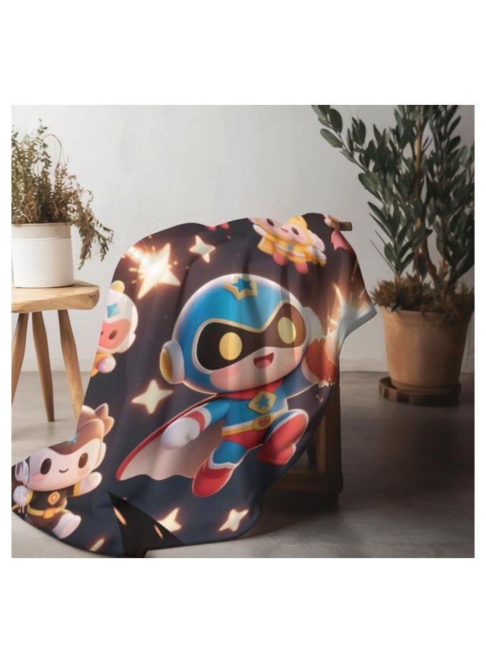 general Children's or student cartoon flannel thin blanket (warm and comfortable, suitable for sleep, games) 100cm*150cm - Image 1