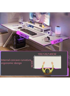 Gaming Desk Desktop Computer Desk, Simple Game Table for Home Bedroom Table, Student Writing Study Table With Desktop Storage Rack, 140L*60W*75H centimeter - pzsku/ZB84DD6535A37157A32A6Z/45/1741311196/2efedc3a-2139-4717-9fd0-46ae3edc91a6