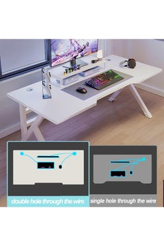 Gaming Desk Desktop Computer Desk, Simple Game Table for Home Bedroom Table, Student Writing Study Table With Desktop Storage Rack, 140L*60W*75H centimeter - pzsku/ZB84DD6535A37157A32A6Z/45/1741311504/fa05b139-9bc7-4a4b-87ae-319371e6c7ea