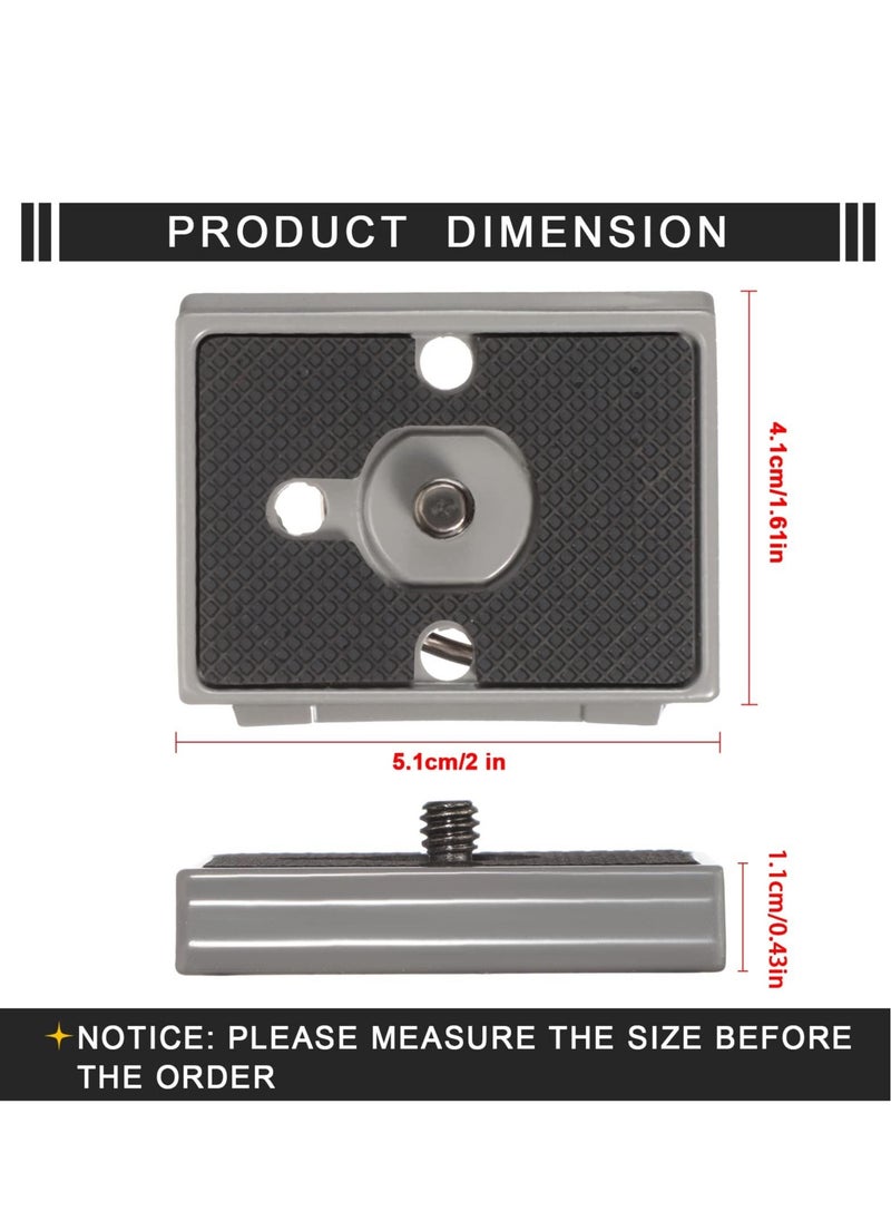 KASTWAVE - 200PL-14 Quick Release Plate, 2 Pieces Universal Tripod Plate, RC2 Quick Release Plate, with 1/4 Inch Screw for Camera Tripod Ball Head - Image 1