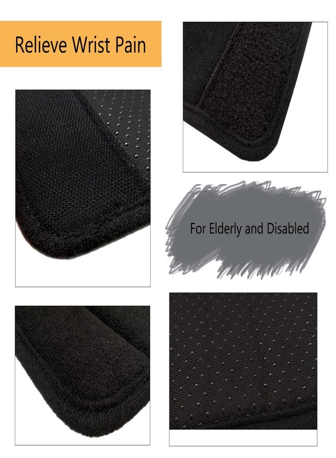 MESINURS Universal Walker Padded Hand Grip Covers, Premium Medical Soft Cushion Memory Foam Core Padding, Wicking, Comfort, Washable, Black - Image 4