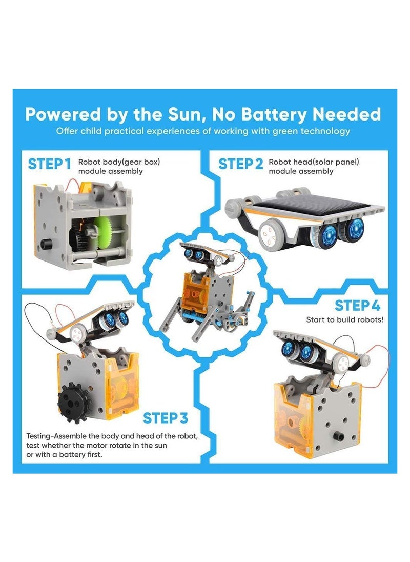 GGEROU - 13 in 1 Solar Robot Kit, Educational STEM Science Toy, DIY Solar Power Building Kit - Image 1