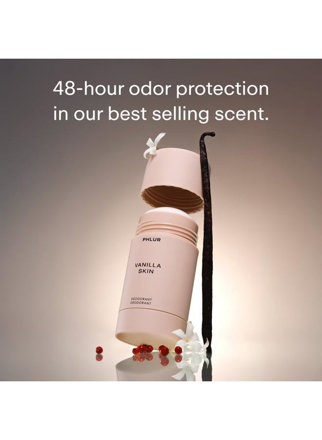 PHLUR Vanilla Skin Natural Deodorant - 48 Hour Odor Protection Natural Baking Soda Free & Aluminum Free, Salicylic Acid, Arrowroot Powder, Algae & Tamanu Oil - No Residue or Irritation - Image 2