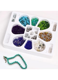 FLO FLO Toys Beads of Beauty Aqua Blue Beads for Jewellery Making Kit for Kids - Complete Beads for Bracelet, Necklaces, and Earrings Crafting Kit - Perfect Jewellery Making Set for Girls…  - Image 3